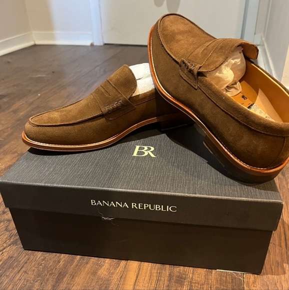 Asher Brown suede penny loafer 9.5 - Picture 2 of 4